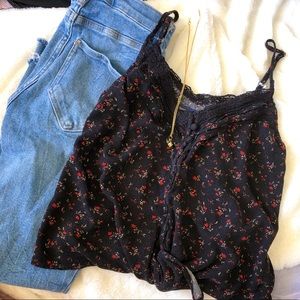 Abercrombie top & Necklace